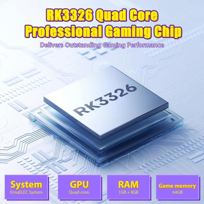 R36T Retro Gaming Console, 3.5'' IPS Screen Crt-Inspired, Handheld Game Console with 18000+ Classic Games Supports Wifi Networked Fighting and OTG, 3500Mah Battery, with Portable Case