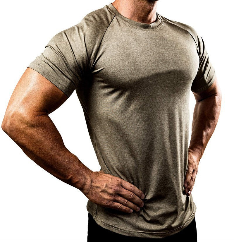 Fitness Clothing Men'S Quick-Drying Breathable Training High-Elastic Tights Short-Sleeved Sports T-Shirt