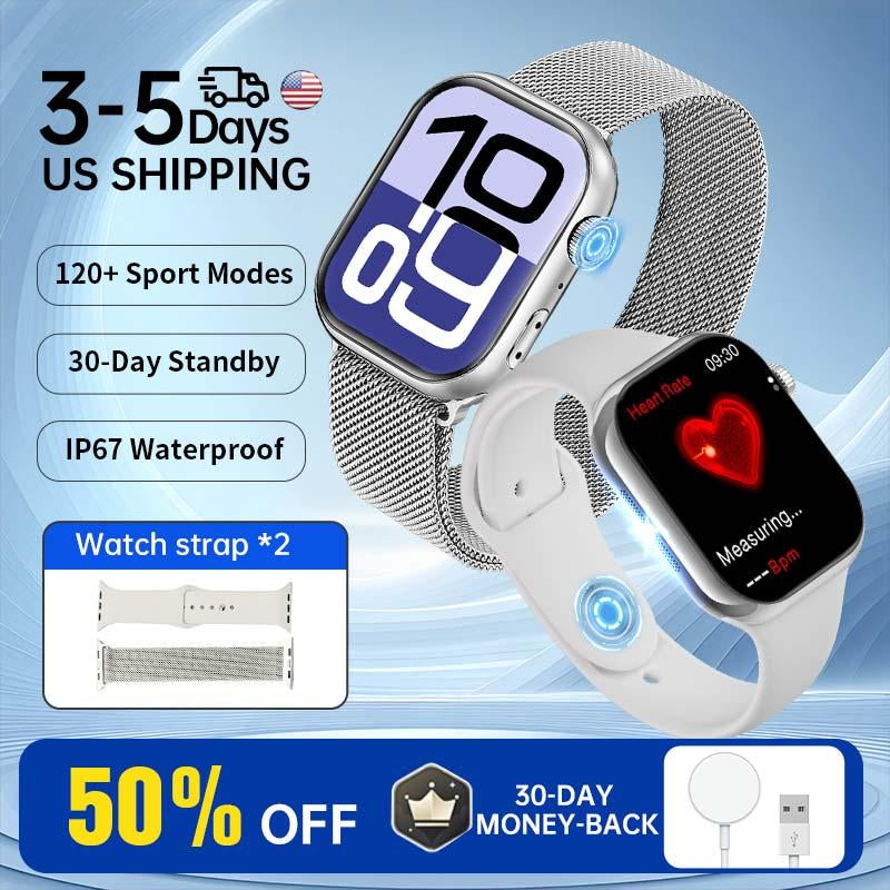2025 New Multifunctional Men Women'S Smartwatch, 2.02-Inch Smart Watch with Answer/Make Calls/100+ Sports Modes/Message Reminder, IP67 Waterproof Smart Watch for Android Iphone Devices, Fitness 24/7 Heart Rate, Bluetooth