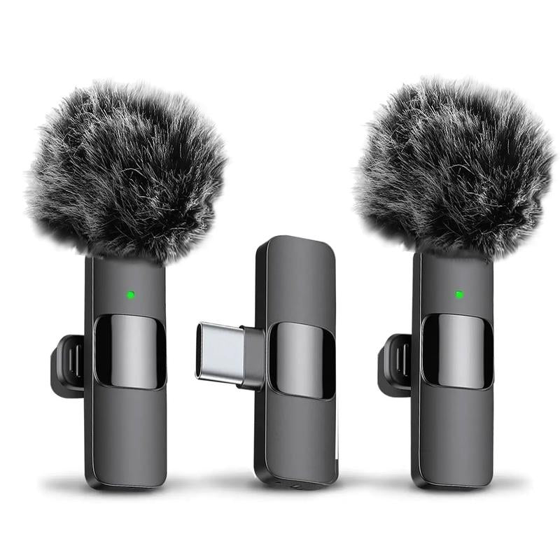 HITOZON Professional Wireless Lavalier Microphone for Iphone,Android Phone,Wireless Microphone Plug-Play,Lapel Mic for Video Recording,Teaching, Interviews,Podcast,Cordless Omnidirectional Condenser Recording Mic for Tiktok,Youtube,Vlog