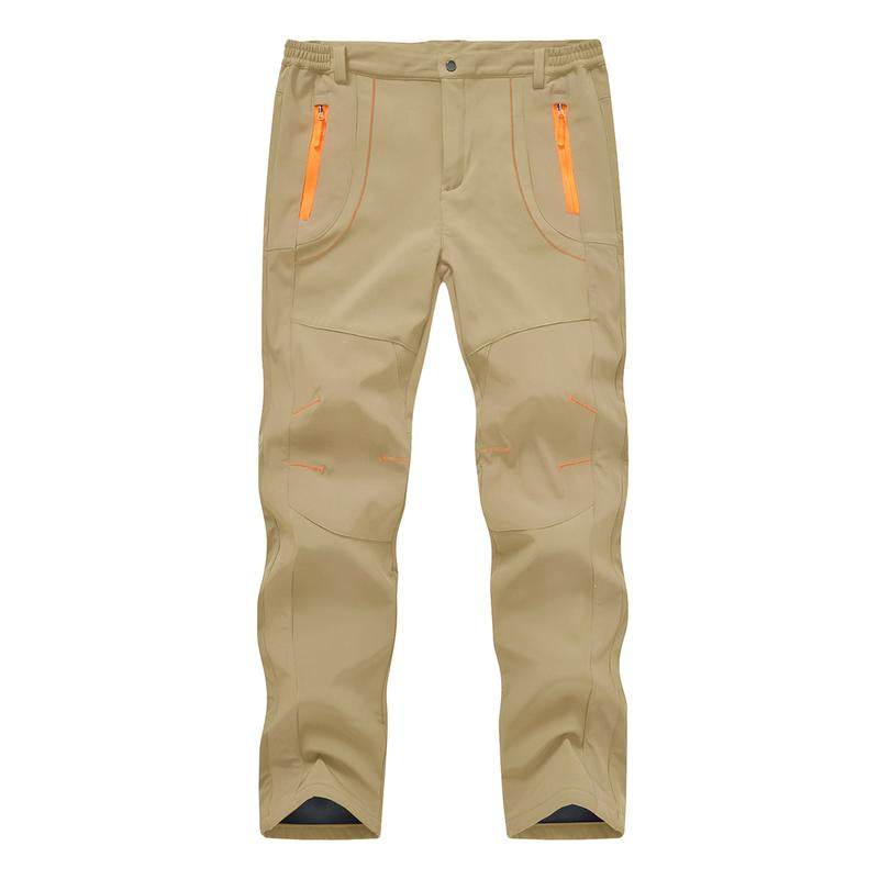 Men'S Winter Pants Snow Ski Pants Fleece Lined Waterproof Water Resistant Softshell Hiking Pants 4 Pockets Trousers with Belt