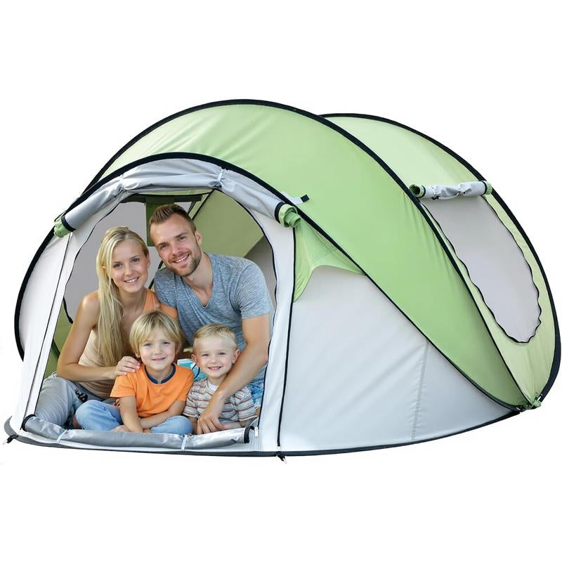 AYA Starsx 4 Person Easy Pop up Tent Waterproof Automatic Setup 2 Doors-Instant Family Tents for Camping Hiking & Traveling
