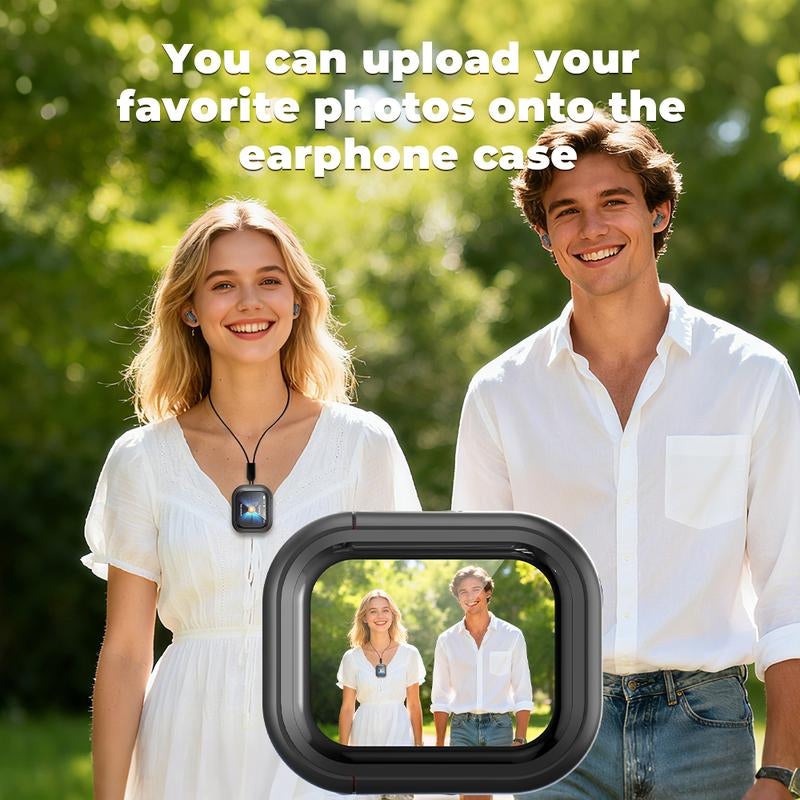 Htc NE20 Wireless Earbuds, TWS Bluetooth 6.0 Headphones, Touch Control LCD Full Color Display Screen Ear Buds, Wireless Earphones with Mic