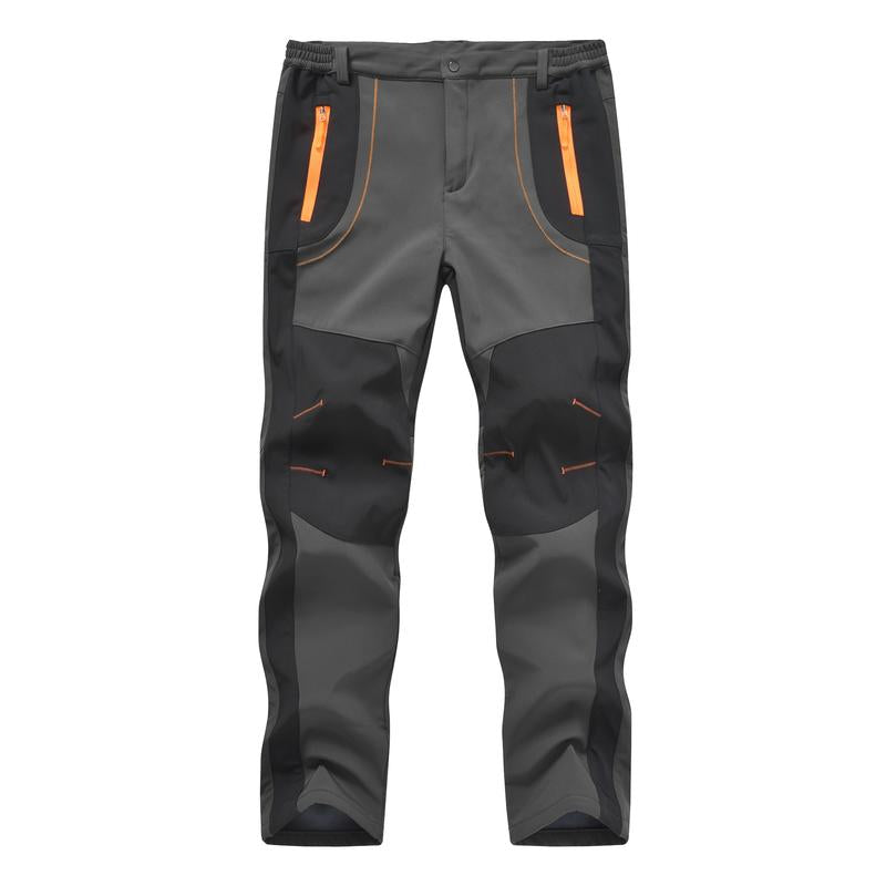 Men'S Winter Pants Snow Ski Pants Fleece Lined Waterproof Water Resistant Softshell Hiking Pants 4 Pockets Trousers with Belt