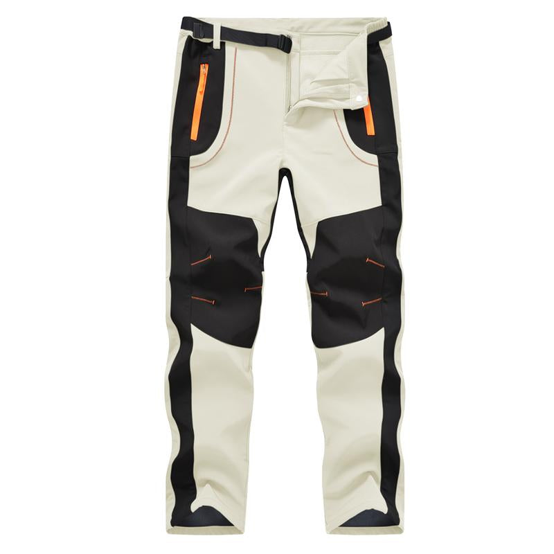 Men'S Winter Pants Snow Ski Pants Fleece Lined Waterproof Water Resistant Softshell Hiking Pants 4 Pockets Trousers with Belt