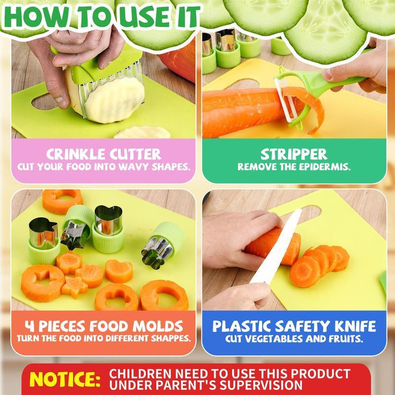 28PCS/13PCS Toddler Play Kitchen Toys for Kids -Safe Kids Kitchen Set for Real Cooking Cutting Board Crinkle Cutters #Fallfreshness