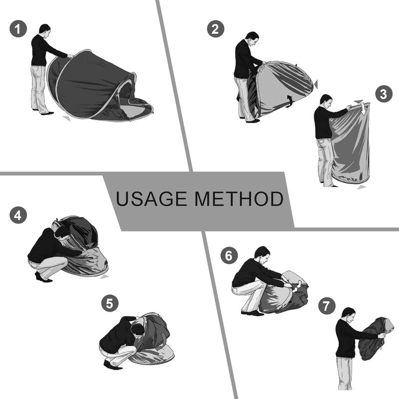 AYA Starsx 4 Person Easy Pop up Tent Waterproof Automatic Setup 2 Doors-Instant Family Tents for Camping Hiking & Traveling