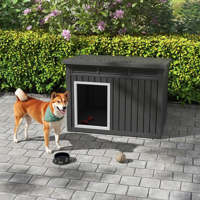 Dog House for Indoor & Outdoor - Weatherproof & Removable Roof, Fits Small to Large Dogs (43.7" L X 34.45"W×7.01"H)
