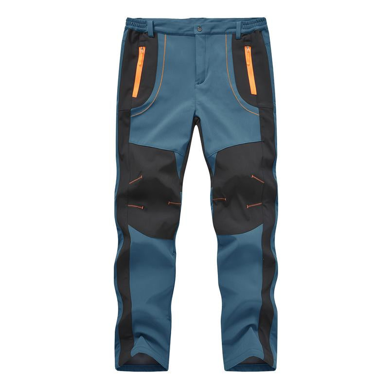 Men'S Winter Pants Snow Ski Pants Fleece Lined Waterproof Water Resistant Softshell Hiking Pants 4 Pockets Trousers with Belt