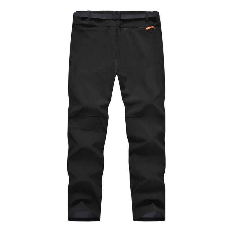 Men'S Winter Pants Snow Ski Pants Fleece Lined Waterproof Water Resistant Softshell Hiking Pants 4 Pockets Trousers with Belt