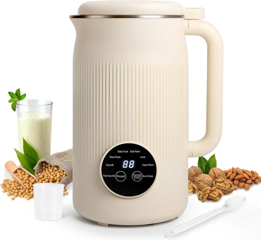 High-Speed Blender 1.5L, Quiet Multifunctional Smoothie Maker with 8 Stainless Steel Blades, Touch Screen, Auto Cleaning & 12H Timer