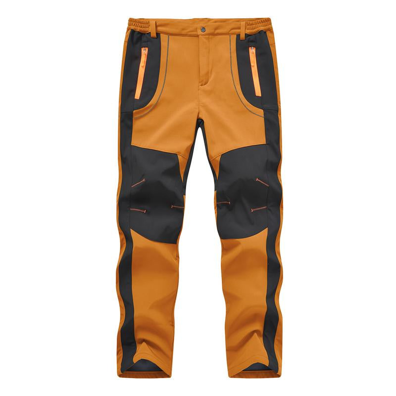 Men'S Winter Pants Snow Ski Pants Fleece Lined Waterproof Water Resistant Softshell Hiking Pants 4 Pockets Trousers with Belt