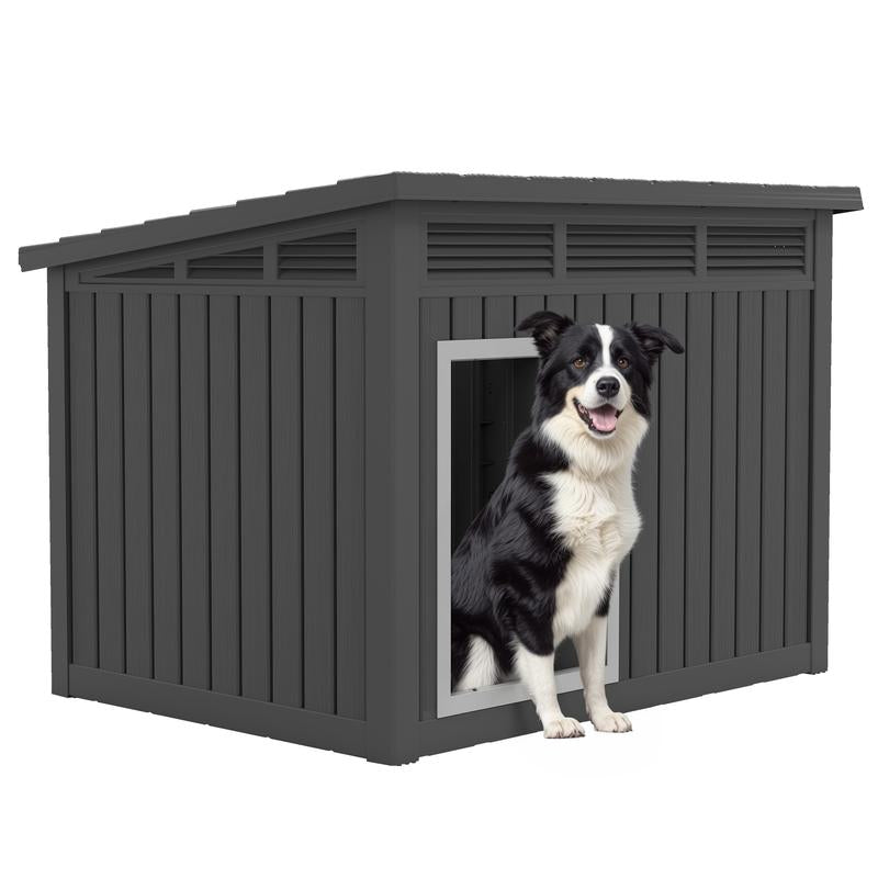 Dog House for Indoor & Outdoor - Weatherproof & Removable Roof, Fits Small to Large Dogs (43.7" L X 34.45"W×7.01"H)