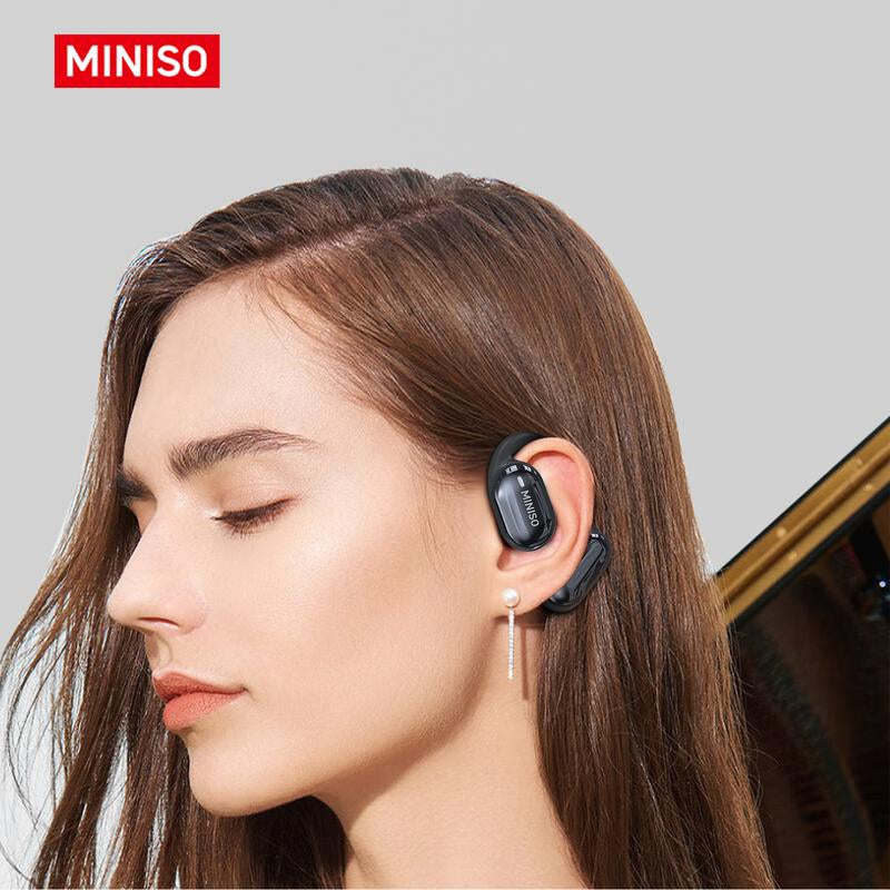 MINISO OWS Open Bluetooth Earphones HIFI Sound Quality Music Wireless Earphones Gaming Low Latency Wireless Earphones IPX5 Waterproof OWS Earphones Comfortable to Wear Earbuds Touch Control Compatible with All Mobile Phones