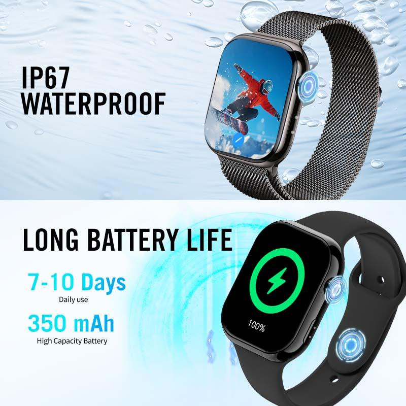 2025 New Multifunctional Men Women'S Smartwatch, 2.02-Inch Smart Watch with Answer/Make Calls/100+ Sports Modes/Message Reminder, IP67 Waterproof Smart Watch for Android Iphone Devices, Fitness 24/7 Heart Rate, Bluetooth