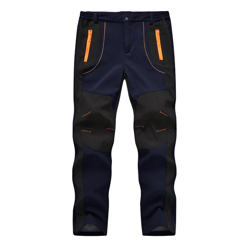 Men'S Winter Pants Snow Ski Pants Fleece Lined Waterproof Water Resistant Softshell Hiking Pants 4 Pockets Trousers with Belt