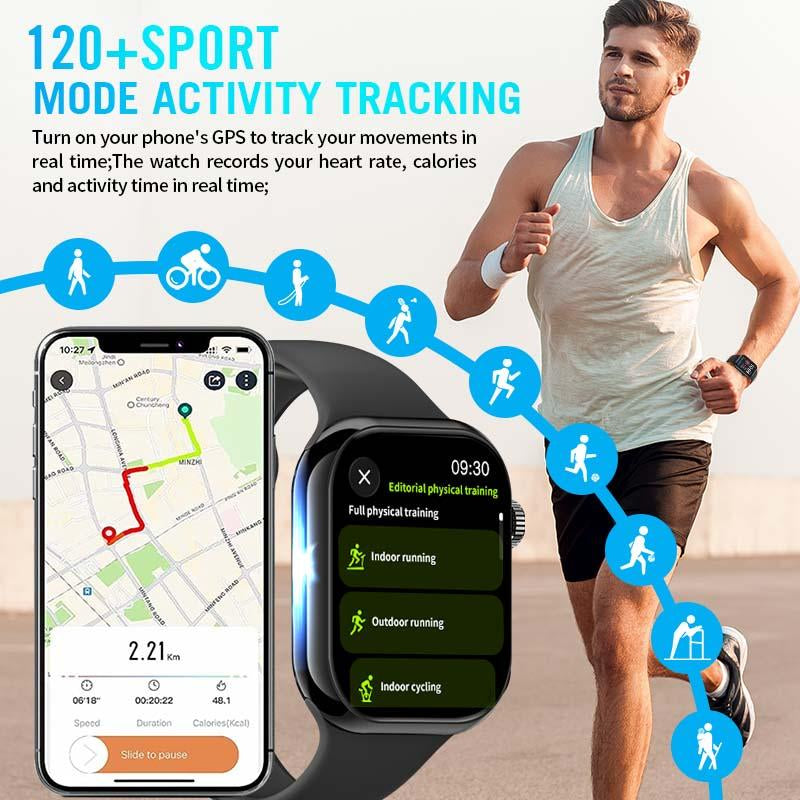 2025 New Multifunctional Men Women'S Smartwatch, 2.02-Inch Smart Watch with Answer/Make Calls/100+ Sports Modes/Message Reminder, IP67 Waterproof Smart Watch for Android Iphone Devices, Fitness 24/7 Heart Rate, Bluetooth