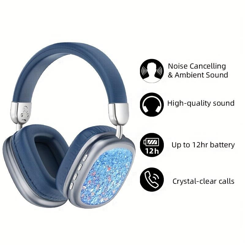 Bluetooth Headphones Over-Ear, Foldable Wireless and Wired Stereo Headset Micro SD/TF, for Cell Phone,Pc,Soft Earmuffs &Light Weight for Prolonged Wearing.Wireless Headphones On-Ear Headphones