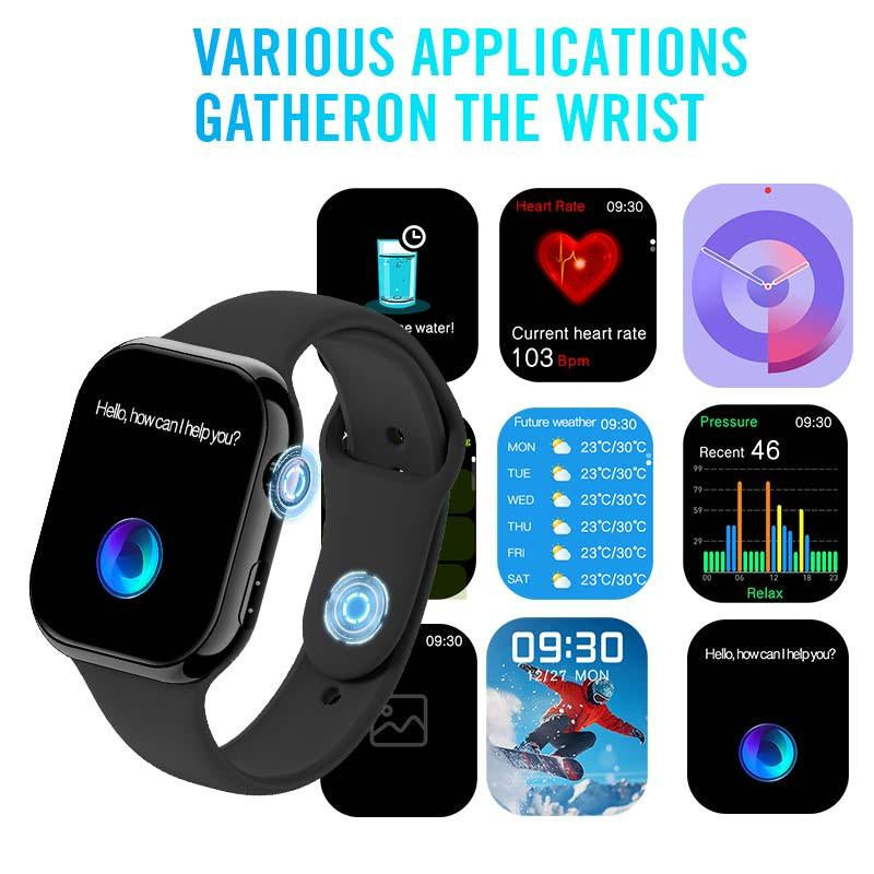 2025 New Multifunctional Men Women'S Smartwatch, 2.02-Inch Smart Watch with Answer/Make Calls/100+ Sports Modes/Message Reminder, IP67 Waterproof Smart Watch for Android Iphone Devices, Fitness 24/7 Heart Rate, Bluetooth