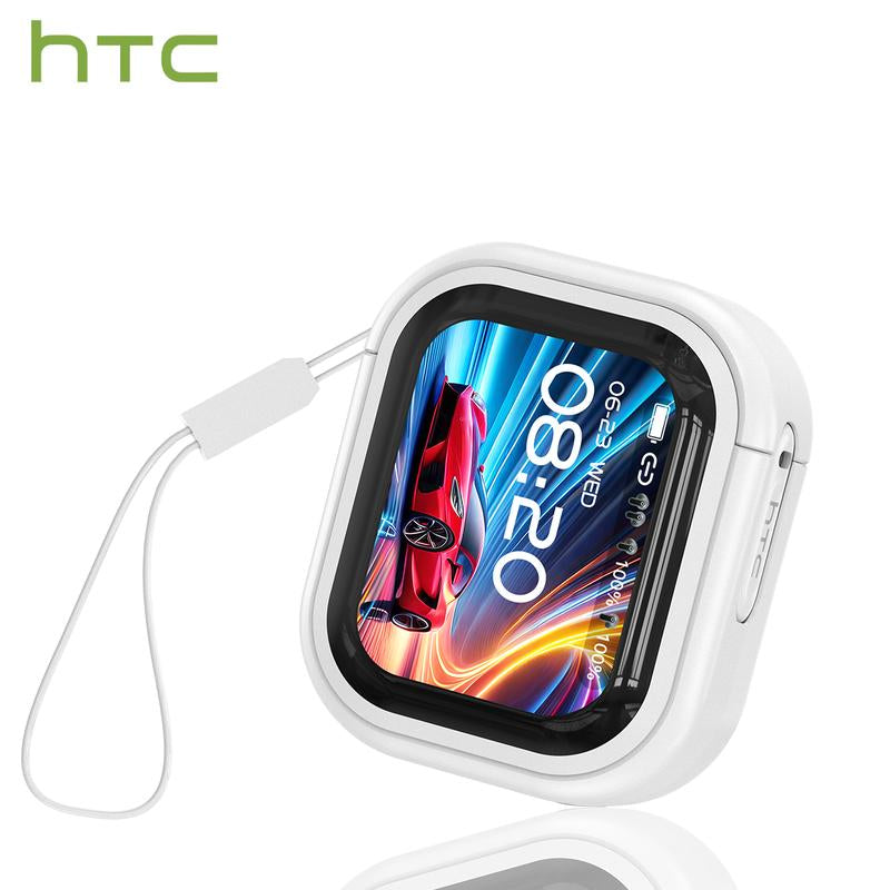 Htc NE20 Wireless Earbuds, TWS Bluetooth 6.0 Headphones, Touch Control LCD Full Color Display Screen Ear Buds, Wireless Earphones with Mic