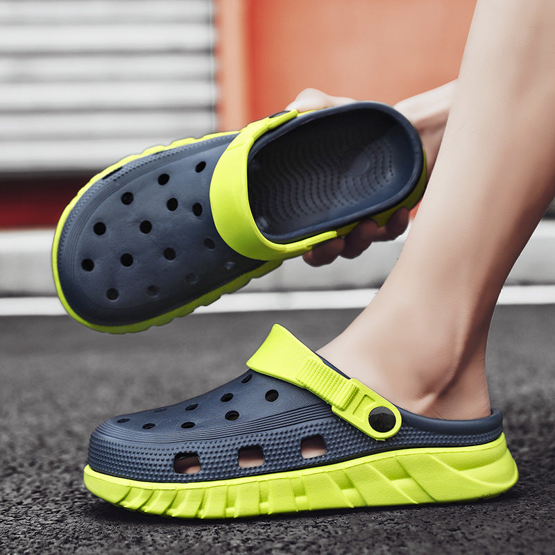 Hole Shoes Men's Outerwear Non-slip Wear-resistant Slippers