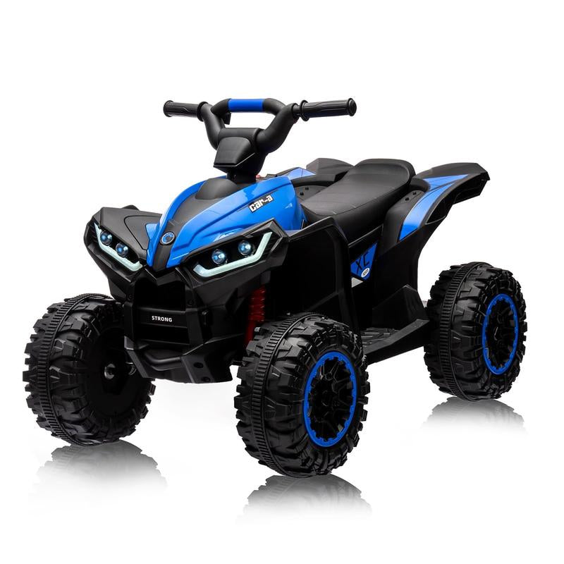 【GARVEE】12V Quad ATV 4 Wheeler with Music and LED Lights for Young Riders, Available in Multiple Colors Including Yellow, White, Red, Pink, Black, and Blue, Providing a Safe and Enjoyable Riding Experience