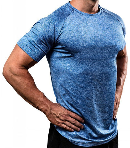 Fitness Clothing Men'S Quick-Drying Breathable Training High-Elastic Tights Short-Sleeved Sports T-Shirt