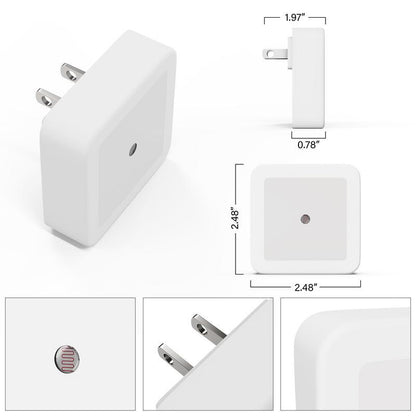 LED Night Light Set - 6 Counts, Energy Efficient 3000K Warm Glow, Smart Sensor, Plug-And-Play, Ideal for Room, Hallway, Lights Bedrooms, Bathroom, Kitchens Plug-In Night Light Ambient Light Indoor Lighting Lamps Lamp Cool Gadgets Wall Lights
