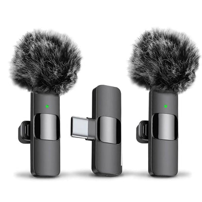 HITOZON Professional Wireless Lavalier Microphone for Iphone,Android Phone,Wireless Microphone Plug-Play,Lapel Mic for Video Recording,Teaching, Interviews,Podcast,Cordless Omnidirectional Condenser Recording Mic for Tiktok,Youtube,Vlog