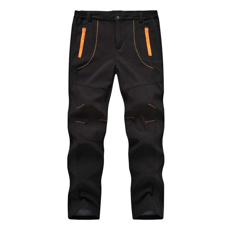 Men'S Winter Pants Snow Ski Pants Fleece Lined Waterproof Water Resistant Softshell Hiking Pants 4 Pockets Trousers with Belt