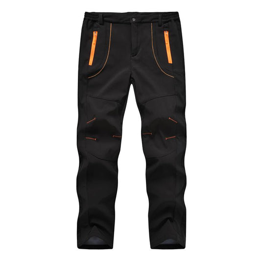 Men'S Winter Pants Snow Ski Pants Fleece Lined Waterproof Water Resistant Softshell Hiking Pants 4 Pockets Trousers with Belt