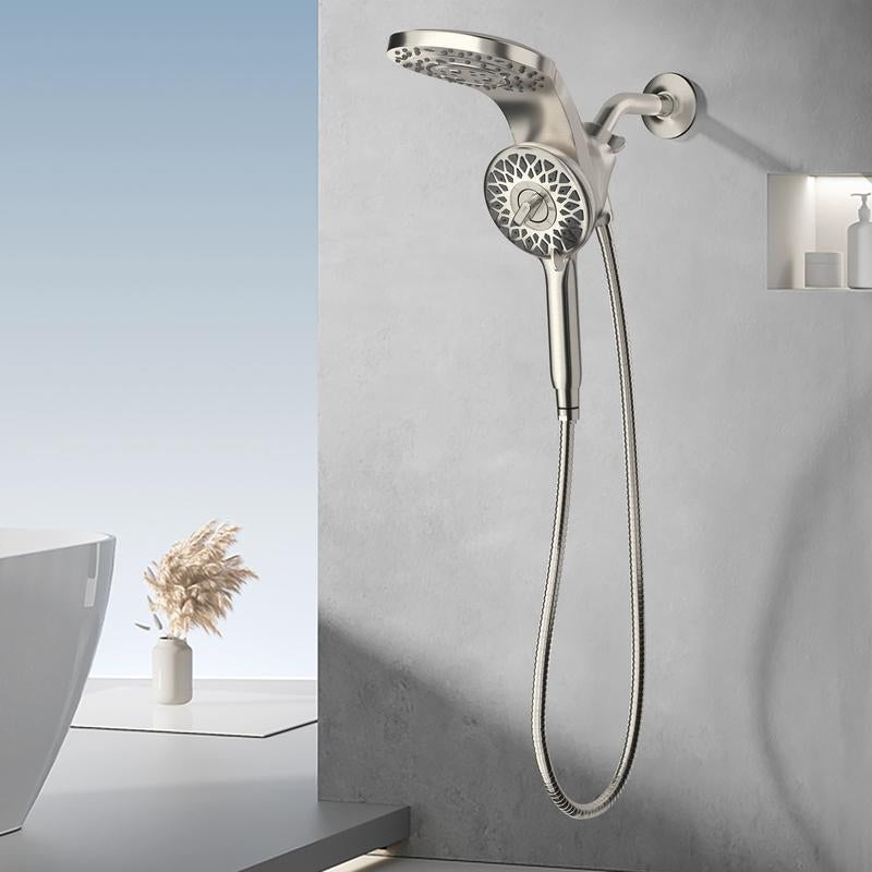Magnetix Large Rain Shower Head with Handheld - 8 Spray Modes High Pressure Dual Shower Combo and 71'' Hose