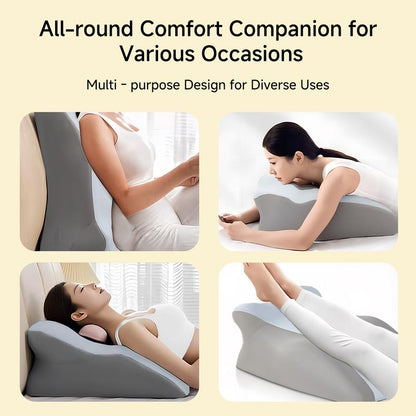 Memory Foam Wedge Pillow for Adults, Ergonomic Design, Memory Foam Pillow for Back, Neck, Leg Support, Face-Down Reading Pillow Soft Fabric Comfortably, Versatile Usage, Sleep Pillow Home, Living Room Bed Sofa Wedge Pillow Ideal for Back Massage