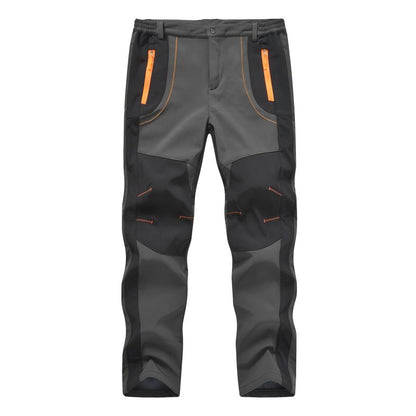Men'S Winter Pants Snow Ski Pants Fleece Lined Waterproof Water Resistant Softshell Hiking Pants 4 Pockets Trousers with Belt