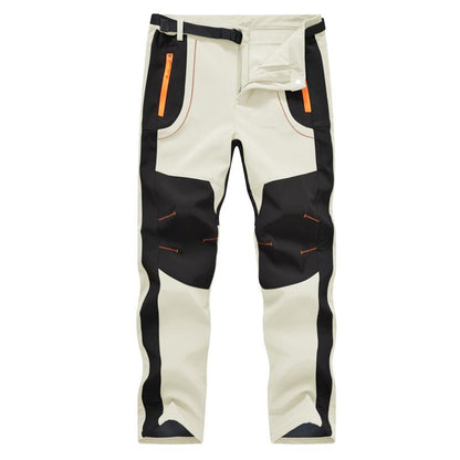 Men'S Winter Pants Snow Ski Pants Fleece Lined Waterproof Water Resistant Softshell Hiking Pants 4 Pockets Trousers with Belt