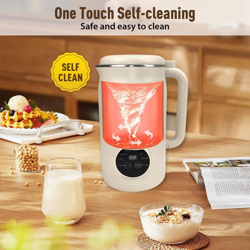 High-Speed Blender 1.5L, Quiet Multifunctional Smoothie Maker with 8 Stainless Steel Blades, Touch Screen, Auto Cleaning & 12H Timer