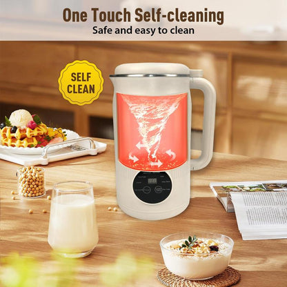 High-Speed Blender 1.5L, Quiet Multifunctional Smoothie Maker with 8 Stainless Steel Blades, Touch Screen, Auto Cleaning & 12H Timer