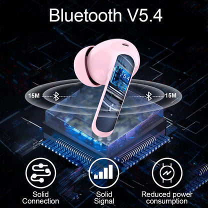 Wireless Earbuds, Bluetooth 5.4 Headphones Bass Stereo, Ear Buds with Noise Cancelling Mic LED Display, 36H Playtime in Ear Earphones, IP7 Waterproof Sport Headset for Android Ios