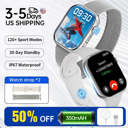 2025 New Multifunctional Men Women'S Smartwatch, 2.02-Inch Smart Watch with Answer/Make Calls/100+ Sports Modes/Message Reminder, IP67 Waterproof Smart Watch for Android Iphone Devices, Fitness 24/7 Heart Rate, Bluetooth