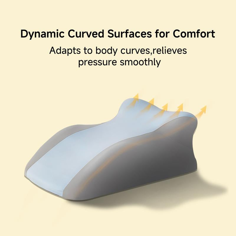 Memory Foam Wedge Pillow for Adults, Ergonomic Design, Memory Foam Pillow for Back, Neck, Leg Support, Face-Down Reading Pillow Soft Fabric Comfortably, Versatile Usage, Sleep Pillow Home, Living Room Bed Sofa Wedge Pillow Ideal for Back Massage