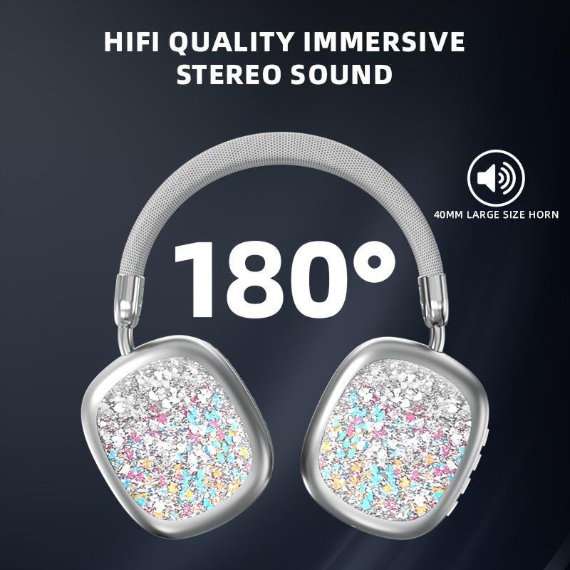 Bluetooth Headphones Over-Ear, Foldable Wireless and Wired Stereo Headset Micro SD/TF, for Cell Phone,Pc,Soft Earmuffs &Light Weight for Prolonged Wearing.Wireless Headphones On-Ear Headphones