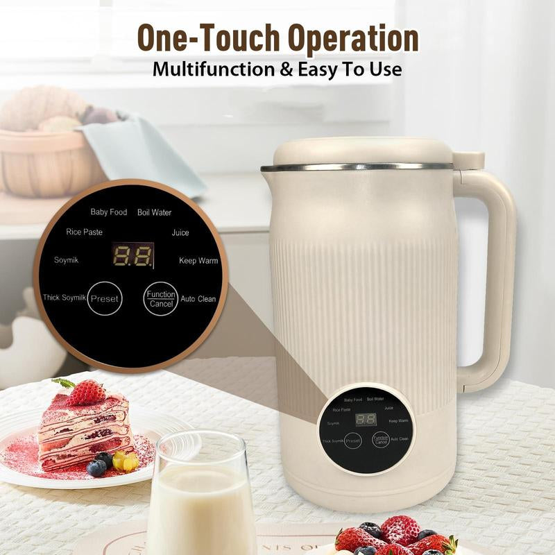High-Speed Blender 1.5L, Quiet Multifunctional Smoothie Maker with 8 Stainless Steel Blades, Touch Screen, Auto Cleaning & 12H Timer