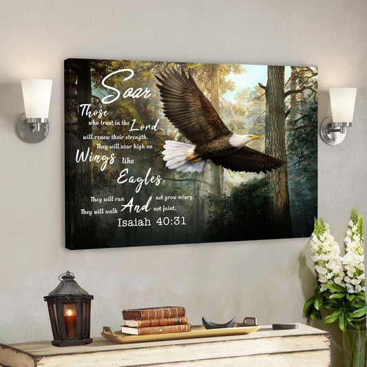 Soar On Wings Like Bible Poetry Canvas-Bible Canvas Wall Art