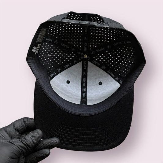 Dios Por Delante Black Snapback Hat with Red under Visor Unique Logo Design & Side Patch Polyester Material Comfortable for Any Occasion Style Casual Outing