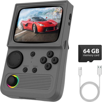 R36T Retro Gaming Console, 3.5'' IPS Screen Crt-Inspired, Handheld Game Console with 18000+ Classic Games Supports Wifi Networked Fighting and OTG, 3500Mah Battery, with Portable Case