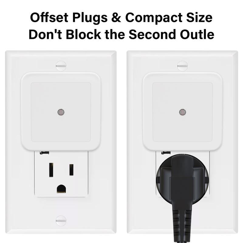 LED Night Light Set - 6 Counts, Energy Efficient 3000K Warm Glow, Smart Sensor, Plug-And-Play, Ideal for Room, Hallway, Lights Bedrooms, Bathroom, Kitchens Plug-In Night Light Ambient Light Indoor Lighting Lamps Lamp Cool Gadgets Wall Lights