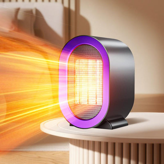 PTC Ceramic Heater Fan with Thermostat 2 Speeds Energy Efficient Overheat Tip over Protection Auto Shut off for Home Office Bedroom Use