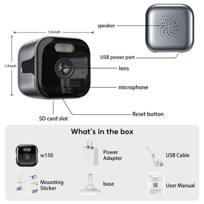 Cowwolf 5MP Window Camera,2K Ultra HD Quality with Starlight Night Vision,2.4Ghz Wi-Fi Camere for Home Security,Multisharing and Motion Detection,Cloud Storage and Motion Detection,Two-Way Audio,Easy & Quick Install