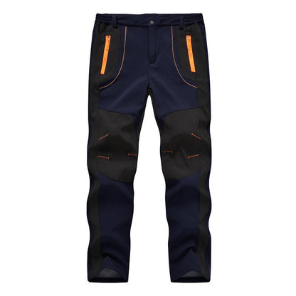 Men'S Winter Pants Snow Ski Pants Fleece Lined Waterproof Water Resistant Softshell Hiking Pants 4 Pockets Trousers with Belt