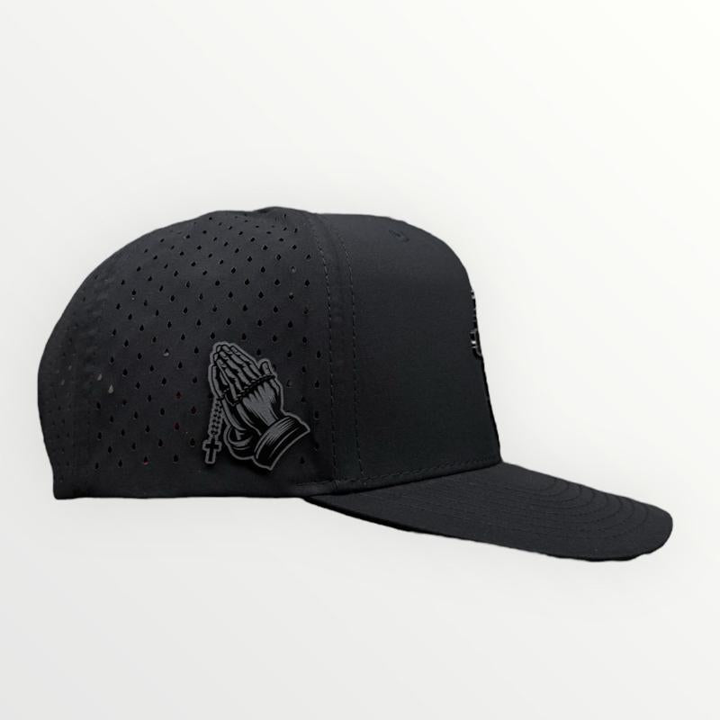 Dios Por Delante Black Snapback Hat with Red under Visor Unique Logo Design & Side Patch Polyester Material Comfortable for Any Occasion Style Casual Outing